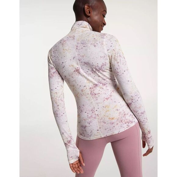 Calia by Carrie Underwood Womens Splatter Print Mock Neck Thumbhole Long Sleeve - Picture 4 of 11